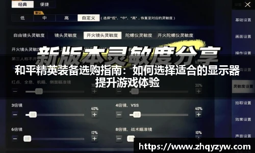 和平精英装备选购指南：如何选择适合的显示器提升游戏体验